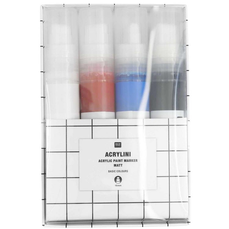 Produktbild: Acrylini Marker XL Set Basic, 4 Farben