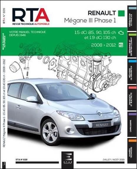 Produktbild: Revue Technique Automobile; Megane III Break Phase 1 5p 2009 06 2012 0
