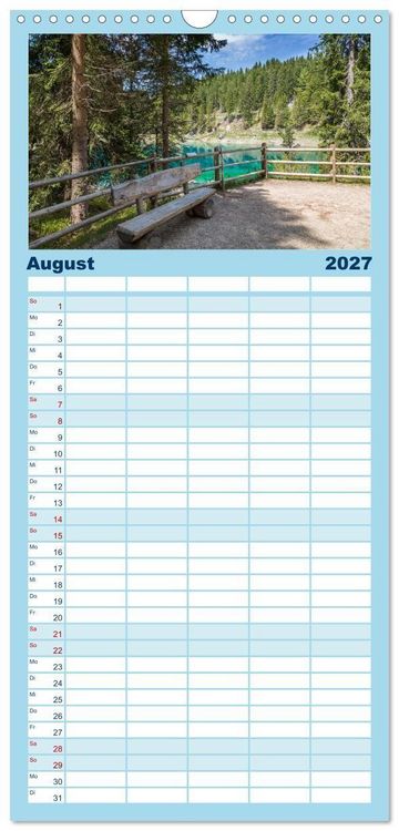 Produktbild: Familienplaner 2027 - MAGISCHES S&Uuml;DTIROL mit 5 Spalten (Wandkalender, 21 x 45 cm) CALVENDO