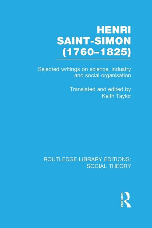 Produktbild: Henri Saint-Simon, (1760-1825) (RLE Social Theory)