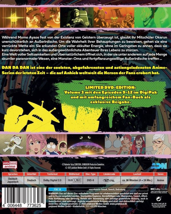 Produktbild: DAN DA DAN - Staffel 1, Volume 3 LTD. - Mit Fan-Buch