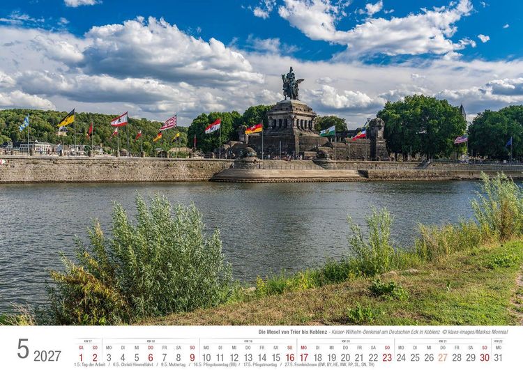 Produktbild: Die Mosel von Trier bis Koblenz 2026 Bildkalender A3 Spiralbindung