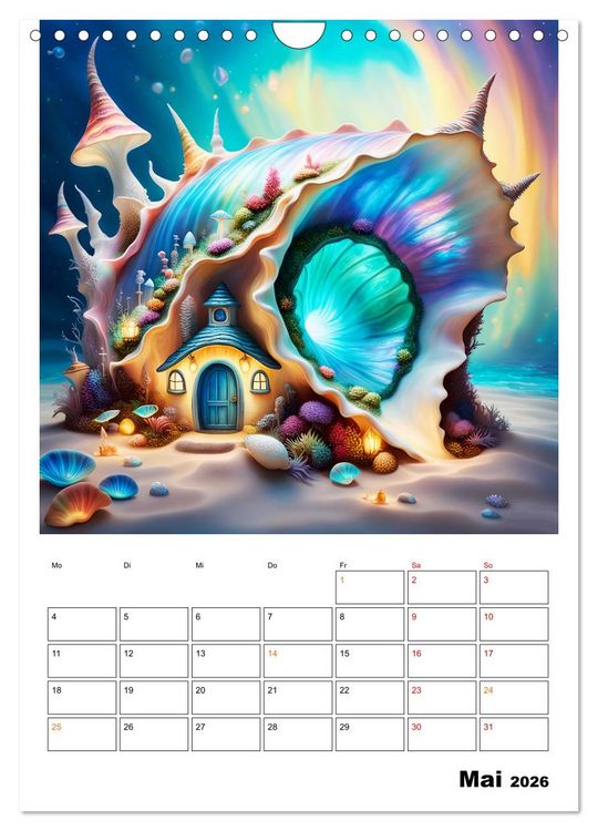 Produktbild: Zauberhafte Muschelh&auml;user (Wandkalender 2026 DIN A4 hoch), CALVENDO Monatskalender