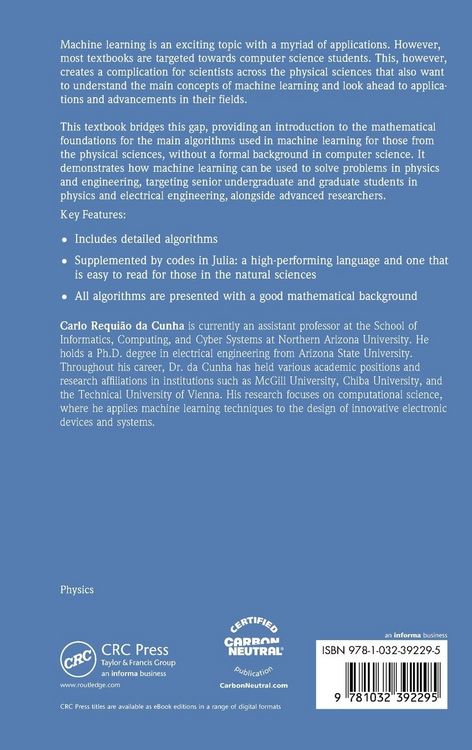Produktbild: Machine Learning for the Physical Sciences