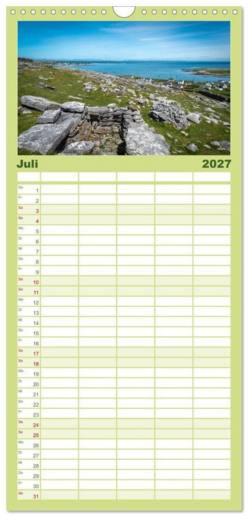 Produktbild: Familienplaner 2027 - Mystisches Irland mit 5 Spalten (Wandkalender, 21 x 45 cm) CALVENDO