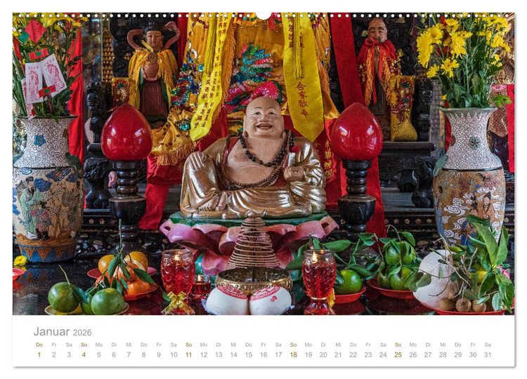 Produktbild: Geheimnisvolles Indochina Kambodscha, Laos, Vietnam (hochwertiger Premium Wandkalender 2026 DIN A2 quer), Kunstdruck in Hochglanz