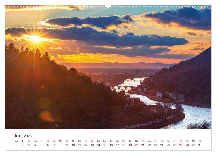 Produktbild: Lichtstimmungen in Heidelberg (Wandkalender 2026 DIN A2 quer), CALVENDO Monatskalender