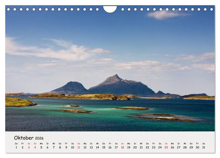 Produktbild: Auf dem Weg zum Nordkap (Wandkalender 2026 DIN A4 quer), CALVENDO Monatskalender