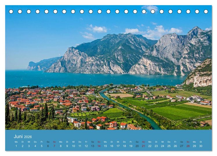 Produktbild: Gardasee - lago di Garda by Sascha Ferrari (Tischkalender 2026 DIN A5 quer), CALVENDO Monatskalender