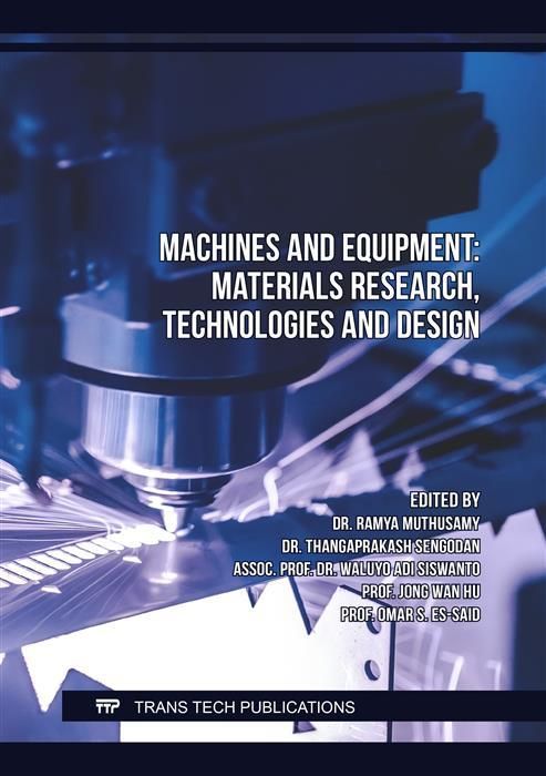 Produktbild: Machines and Equipment: Materials Research, Technologies and Design