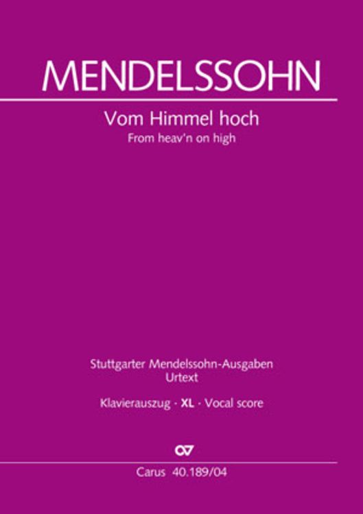Produktbild: Vom Himmel hoch (Klavierauszug XL)