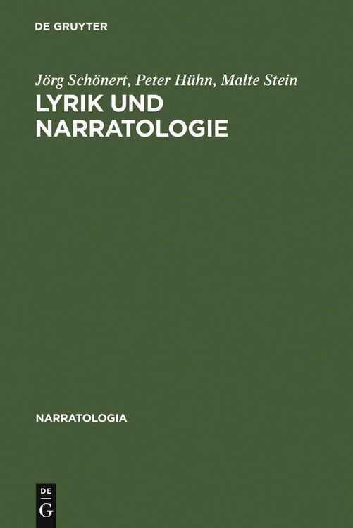 Produktbild: Lyrik und Narratologie
