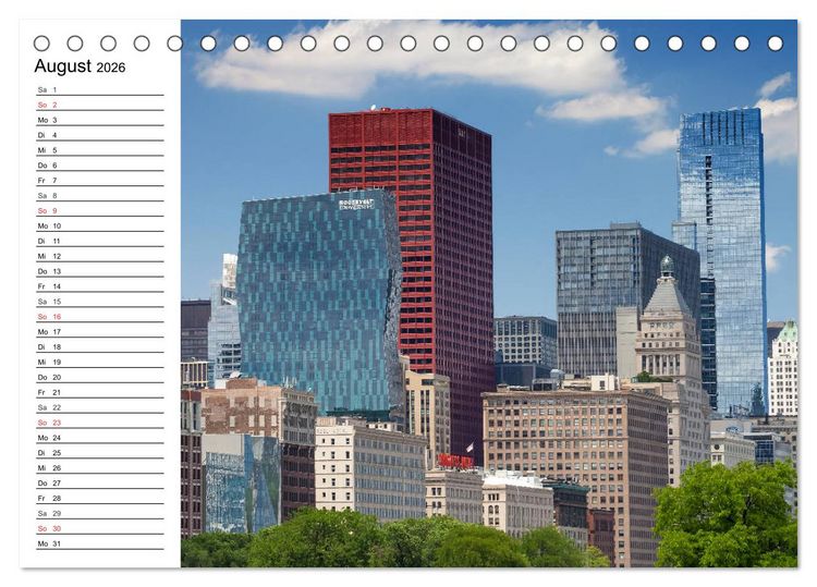 Produktbild: CHICAGO Stadtzentrum (Tischkalender 2026 DIN A5 quer), CALVENDO Monatskalender