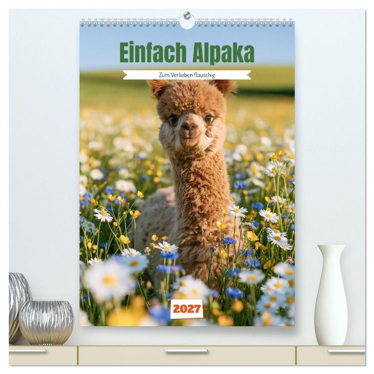 Produktbild: Einfach Alpaka (hochwertiger Premium Wandkalender 2027 DIN A2 hoch), Kunstdruck in Hochglanz
