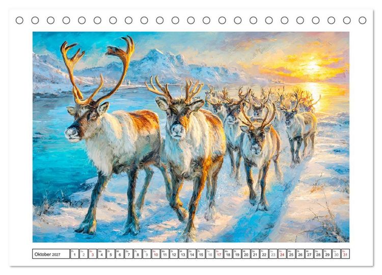 Produktbild: Norwegen. K&uuml;nstlerische Aquarelle aus dem hohen Norden (Tischkalender 2027 DIN A5 quer), CALVENDO Monatskalender