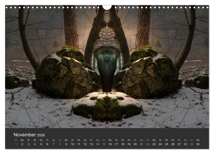 Produktbild: Spiegelwelten - Im Reich der Naturwesen (Wandkalender 2026 DIN A3 quer), CALVENDO Monatskalender