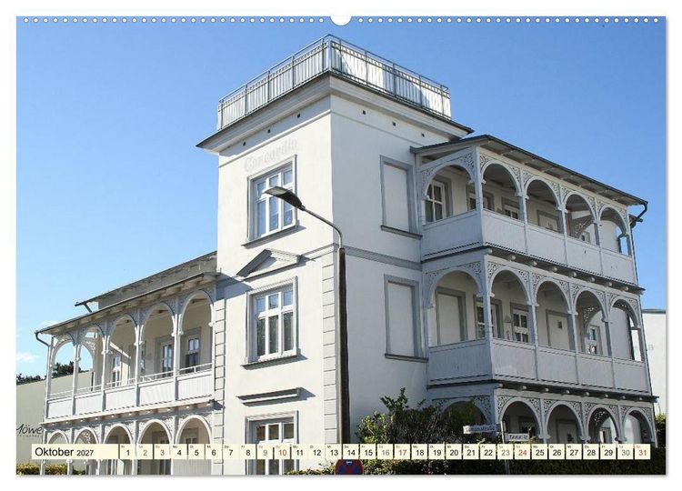 Produktbild: Historische B&auml;derarchitektur R&uuml;gen (hochwertiger Premium Wandkalender 2027 DIN A2 quer), Kunstdruck in Hochglanz