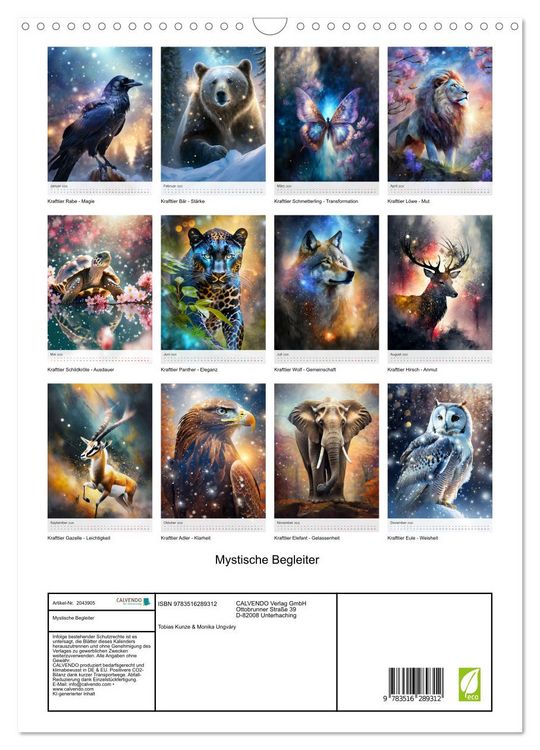 Produktbild: Mystische Begleiter (Wandkalender 2026 DIN A3 hoch), CALVENDO Monatskalender