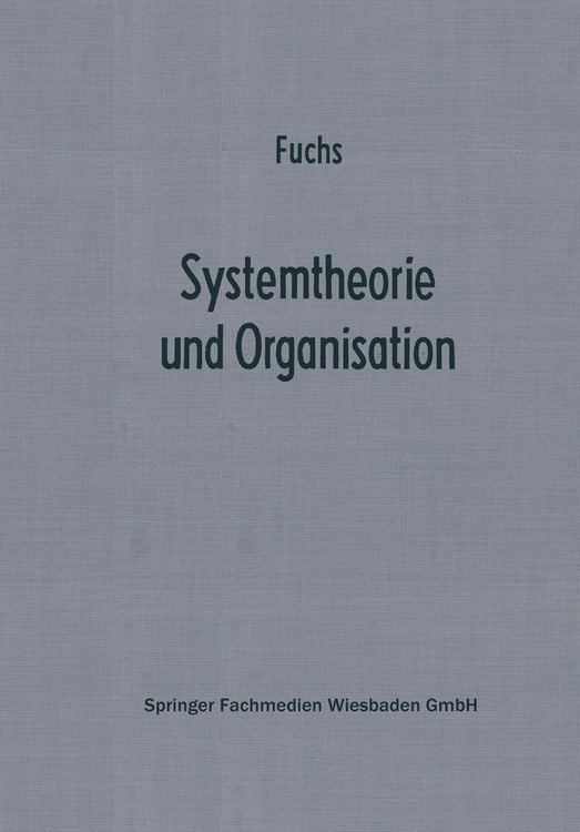 Produktbild: Systemtheorie und Organisation