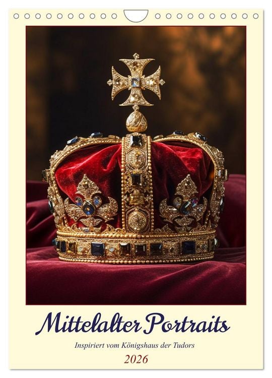 Produktbild: Mittelalter Portraits. Inspiriert vom K&ouml;nigshaus der Tudors (Wandkalender 2026 DIN A4 hoch), CALVENDO Monatskalender