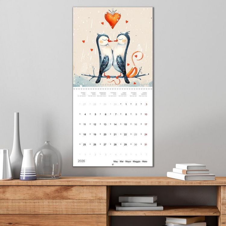 Produktbild: Through the year with love (Wall Calendar 2026 12 &times; 12 Inch) CALVENDO 12 Month Wall Calendar