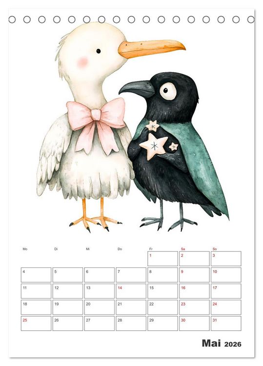Produktbild: Mein tierischer Planer - Spa&szlig;iger Notiz-Kalender f&uuml;r Kinder (Tischkalender 2026 DIN A5 hoch), CALVENDO Monatskalender