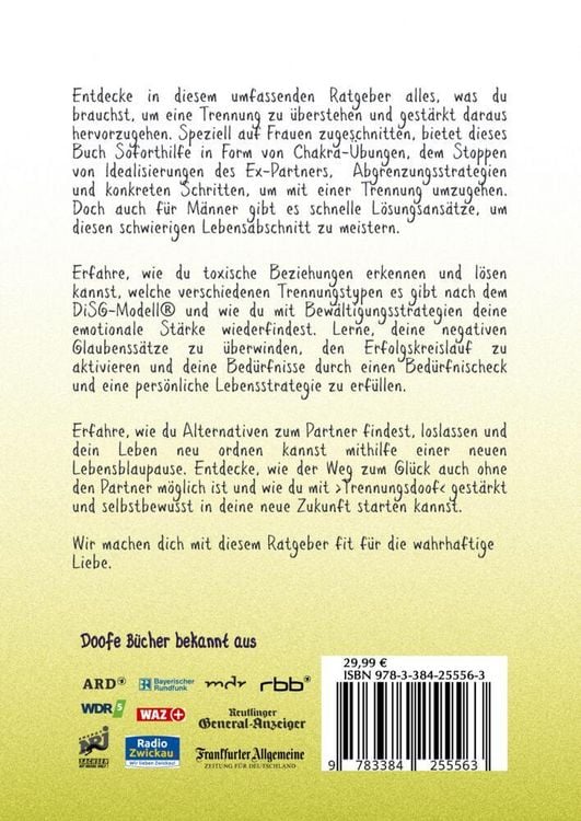 Produktbild: Trennungsdoof ist der ultimative Ratgeber f&uuml;r Frauen und M&auml;nner, die eine Trennung durchleben oder vor dieser Entscheidung stehen &ndash; mit Soforthilfe, Abgrenzungsstrategien und To-Do-Listen