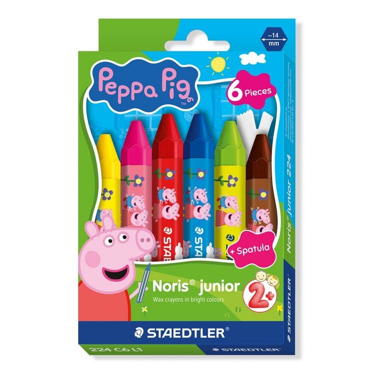 Produktbild: Wachsmalstift Noris&reg; junior Peppa Pig - Wachsmalkreide im 6 Etui Noris&reg; junior 224