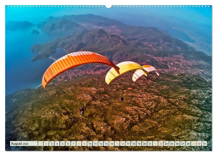 Produktbild: Freiheit und Abenteuer - Paragliding (hochwertiger Premium Wandkalender 2026 DIN A2 quer), Kunstdruck in Hochglanz