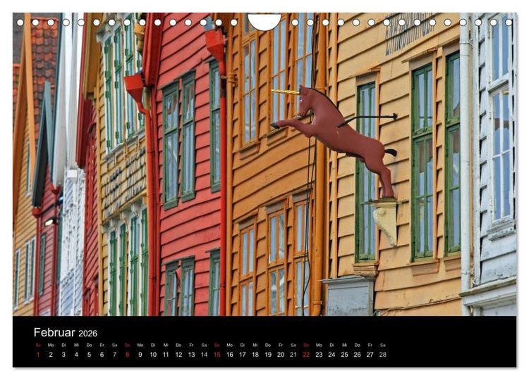 Produktbild: Hurtigruten - Entlang der norwegischen K&uuml;ste (Wandkalender 2026 DIN A4 quer), CALVENDO Monatskalender