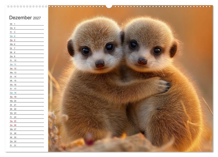 Produktbild: Die Welt der Erdm&auml;nnchen (hochwertiger Premium Wandkalender 2027 DIN A2 quer), Kunstdruck in Hochglanz