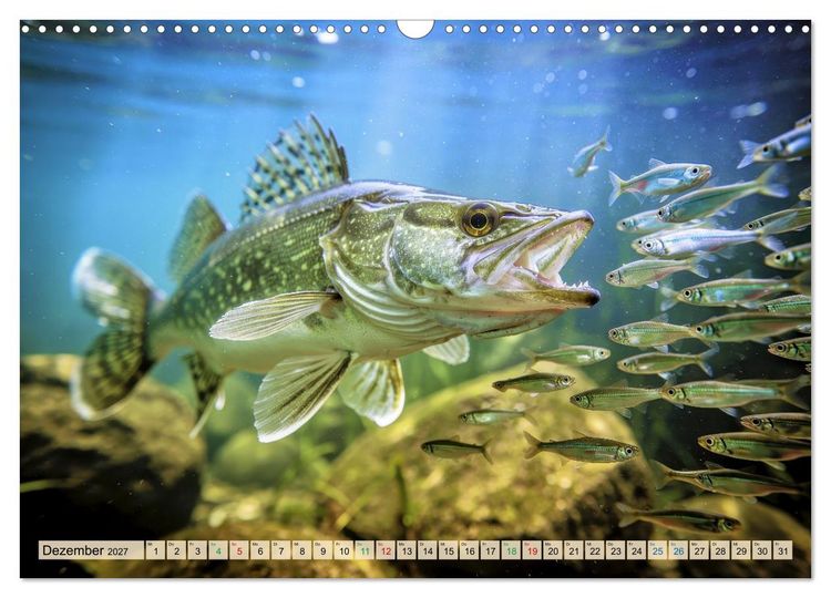 Produktbild: Zander im See (Wandkalender 2027 DIN A3 quer), CALVENDO Monatskalender