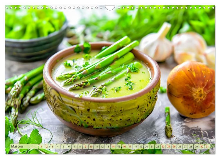 Produktbild: Alles Spargel oder was?! - Gerichte rund um den Spargel (Wandkalender 2026 DIN A3 quer), CALVENDO Monatskalender