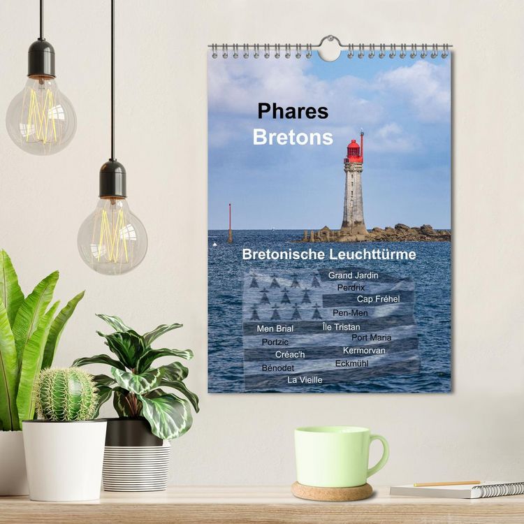 Produktbild: Phares Bretons Bretonische Leuchtt&uuml;rme (Wandkalender 2026 DIN A4 hoch), CALVENDO Monatskalender