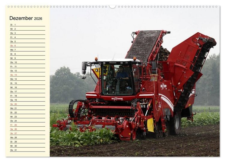 Produktbild: Landwirtschaftliche Maschinen im Einsatz (hochwertiger Premium Wandkalender 2026 DIN A2 quer), Kunstdruck in Hochglanz