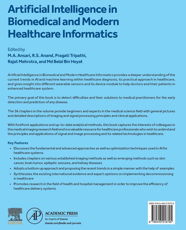 Produktbild: Artificial Intelligence in Biomedical and Modern Healthcare Informatics