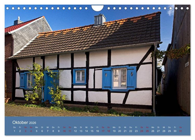 Produktbild: ERFTSTADT - Burgen und B&uuml;rgerh&auml;user (Wandkalender 2026 DIN A4 quer), CALVENDO Monatskalender