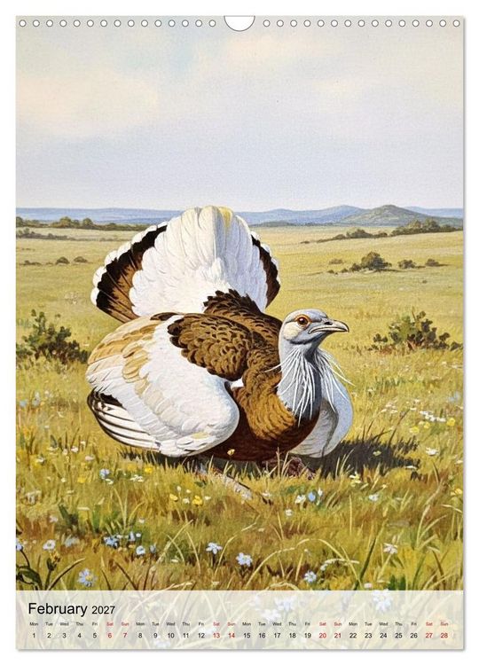 Produktbild: Birds of Europe in Old Paintings (Wall Calendar 2027 DIN A3 portrait), CALVENDO 12 Month Wall Calendar