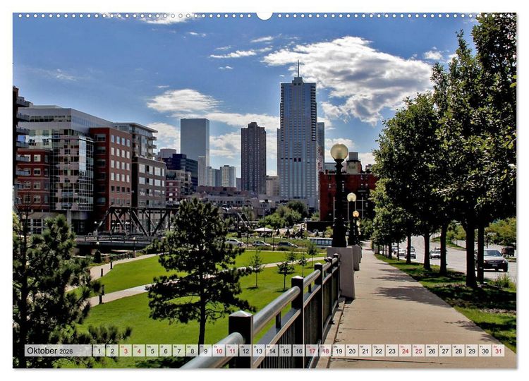 Produktbild: Denver Stadtansichten (Wandkalender 2026 DIN A2 quer), CALVENDO Monatskalender