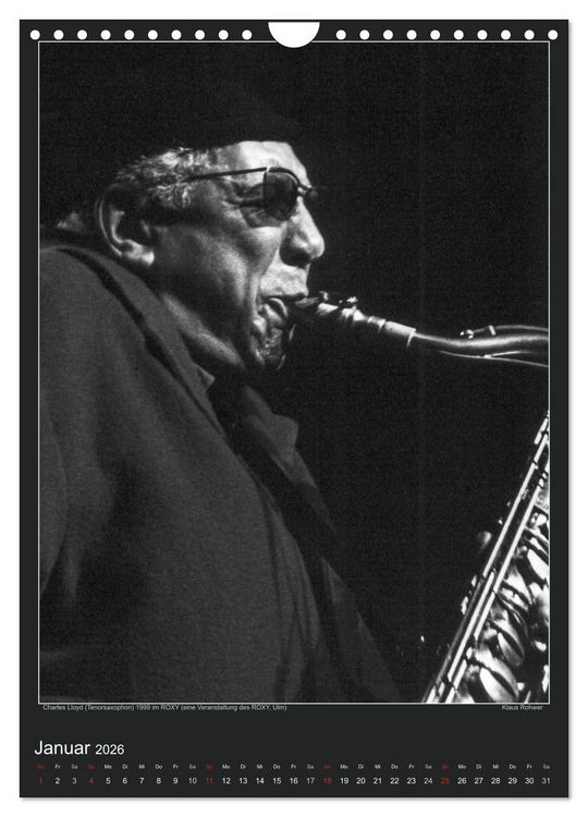 Produktbild: Jazz Moments (Wandkalender 2026 DIN A4 hoch), CALVENDO Monatskalender