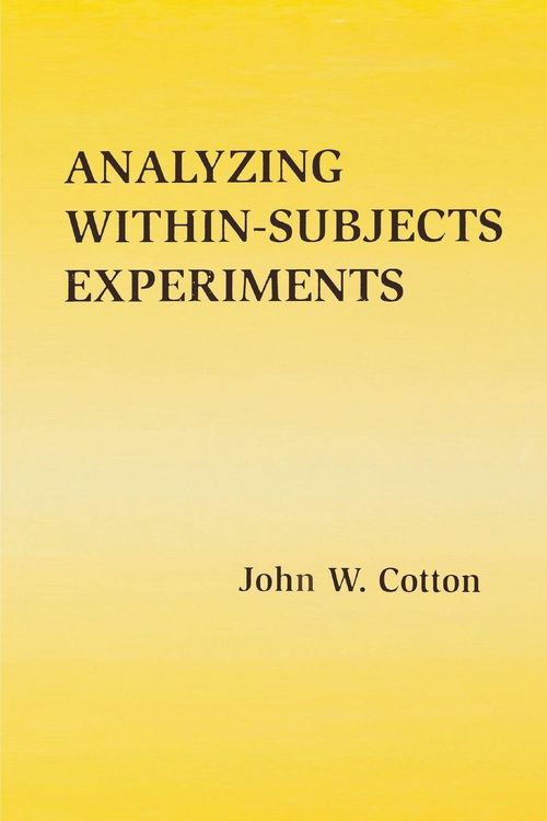 Produktbild: Analyzing Within-subjects Experiments