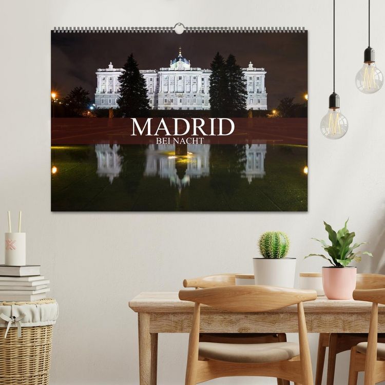 Produktbild: Madrid bei Nacht (Wandkalender 2026 DIN A2 quer), CALVENDO Monatskalender