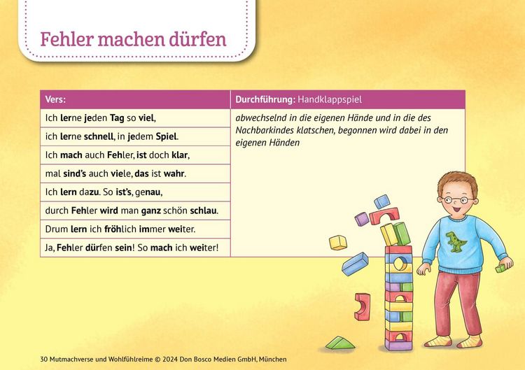 Produktbild: 30 Mutmachverse und Wohlf&uuml;hlreime