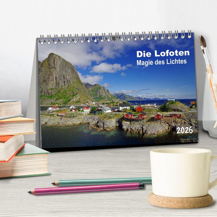Produktbild: Die Lofoten - Magie des Lichtes (Tischkalender 2026 DIN A5 quer), CALVENDO Monatskalender