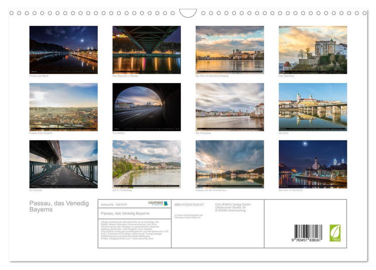 Produktbild: Passau, das Venedig Bayerns (Wandkalender 2026 DIN A3 quer), CALVENDO Monatskalender