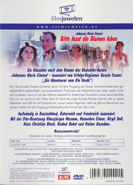 Produktbild: Bitte lasst die Blumen leben - Filmjuwelen
