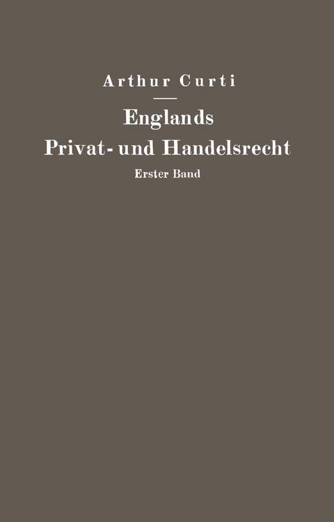 Produktbild: Englands Privat- und Handelsrecht