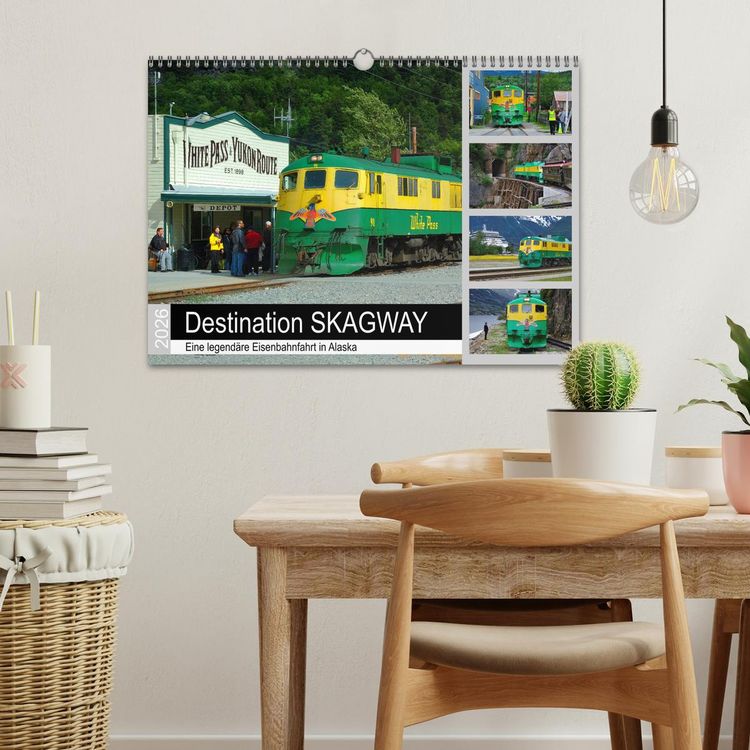 Produktbild: Destination SKAGWAY - Eine legend&auml;re Eisenbahnfahrt in Alaska (Wandkalender 2026 DIN A3 quer), CALVENDO Monatskalender
