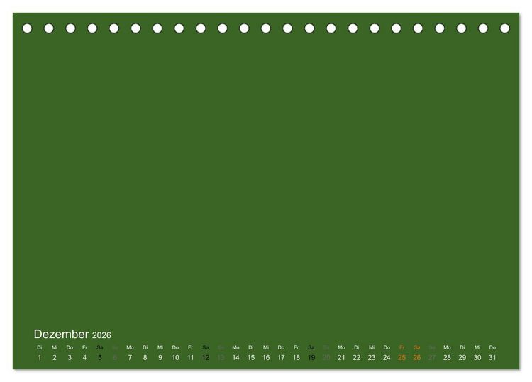 Produktbild: Bastelkalender - dunkel Gr&uuml;n (Tischkalender 2026 DIN A5 quer), CALVENDO Monatskalender