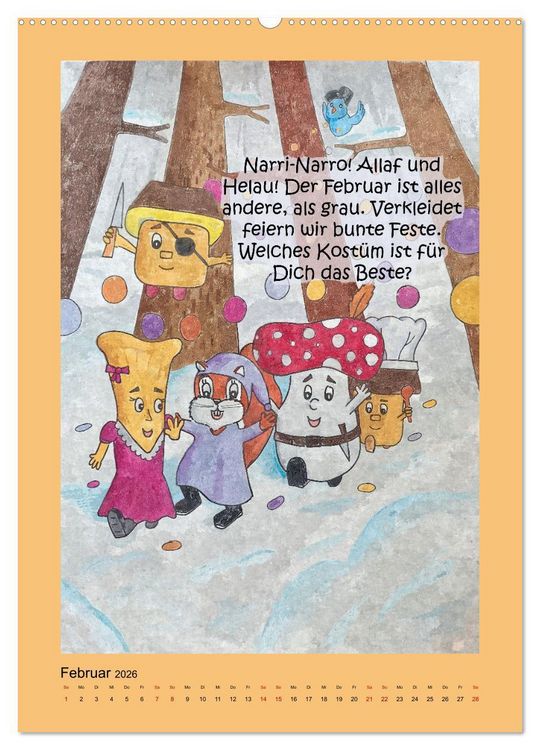 Produktbild: Tobi und das Jahr (Wandkalender 2026 DIN A2 hoch), CALVENDO Monatskalender